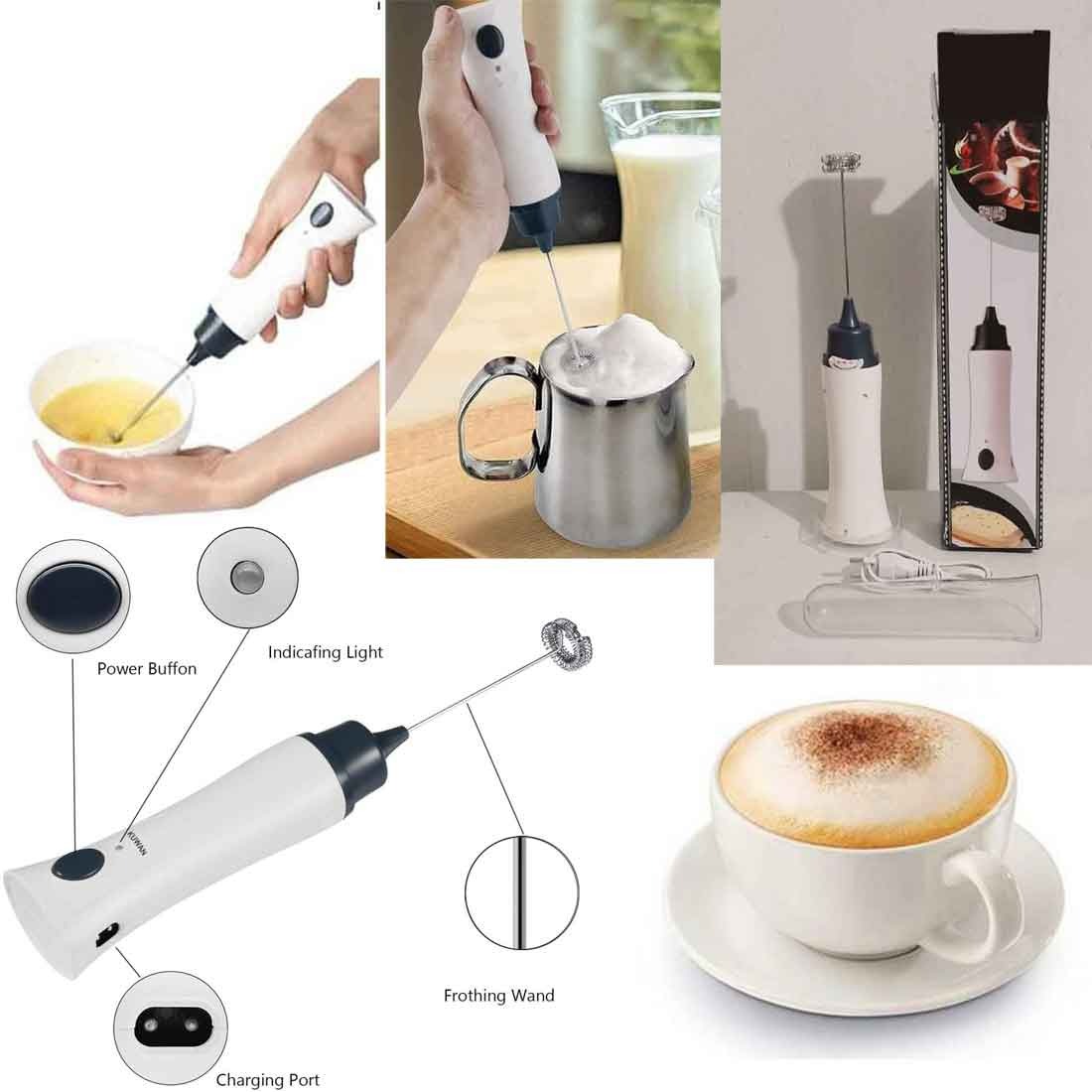 Rechargeable Coffee Frother | Coffee Beater with Turbo Speed - 1 Hour continuous working